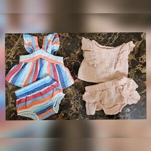 Two Newborn Colorful Baby Outfit Set